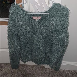 Blue fuzzy sweater